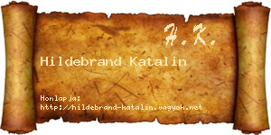 Hildebrand Katalin névjegykártya